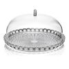 Блюдо сервировочное с крышкой Tiffany, 30 см, серое, Guzzini, фото 