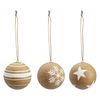 Набор елочных шаров из папье-маше Zero waste из коллекции New Year Essential, 3 шт., Tkano, фото 
