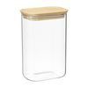Банка для хранения прямоугольная Glass Bamboo, 1,3 л, Smart Solutions, фото 