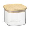 Банка для хранения квадратная Glass Bamboo, 600 мл, Smart Solutions, фото 