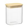 Банка для хранения прямоугольная Glass Bamboo, 950 мл, Smart Solutions, фото 
