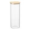 Банка для хранения квадратная Glass Bamboo, 2,2 л, Smart Solutions, фото 