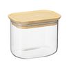 Банка для хранения прямоугольная Glass Bamboo, 600 мл, Smart Solutions, фото 