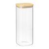 Банка для хранения квадратная Glass Bamboo, 1,9 л, Smart Solutions, фото 