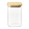 Банка для хранения квадратная Glass Bamboo, 1,1 л, Smart Solutions, фото 
