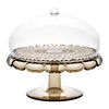 Блюдо для торта с крышкой Vanity, 30 см, коричневое, Guzzini, фото 