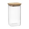 Банка для хранения квадратная Glass Acacia, 1,4 л, Smart Solutions, фото 