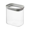 Банка для хранения прямоугольная Vacuum Glass, 750 мл, светло-серая, Smart Solutions, фото 