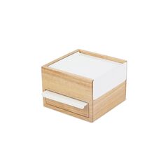 Шкатулка для украшений Stowit Mini белая-дерево, Umbra, фото 