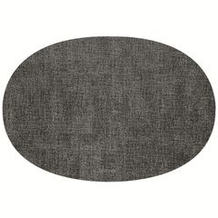 Салфетка подстановочная овальная двухсторонняя Fabric, темно-серая, Guzzini, фото 