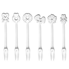 Набор из 6 вилок для закусок Cutlery Love, стальные, Guzzini, фото 