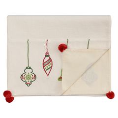Дорожка с вышивкой Christmas decorations из коллекции New Year Essential, 45х150 см, Tkano, фото 