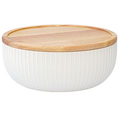 Салатник с бамбуковой крышкой Soft Ripples, Dual Glazing, ?22 см, Liberty Jones, фото 