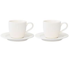 Набор чашек с блюдцами Soft Ripples, Dual Glazing, 125 мл, 2 шт., Liberty Jones, фото 