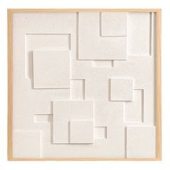 Панно декоративное с эффектом 3D Minimalism, с бежевой рамой, 60х60 см, Bergenson Bjorn, фото 