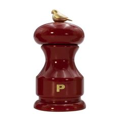 Мельница для перца 11 см, бук лакированный, цвет красный, серия Bird, Bisetti, фото 