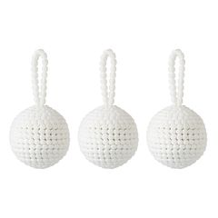 Набор ёлочных украшений Fluffy white из коллекции New Year Essential, 3 шт., Tkano, фото 