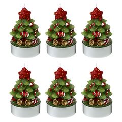 Набор декоративных свечей Green Miracle из коллекции New Year Essential, 6 шт., Tkano, фото 