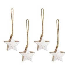Набор елочных украшений Marble stars из коллекции New Year Essential, 4 шт., Tkano, фото 