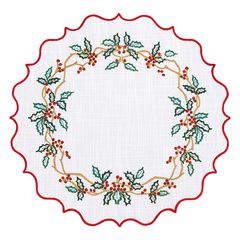 Набор из двух салфеток под приборы Festive wreath из коллекции New Year Essential, ?38 см, Tkano, фото 