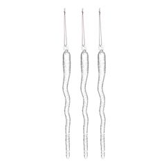 Набор ёлочных украшений Melting icicles из коллекции New Year Essential, 3 шт., Tkano, фото 