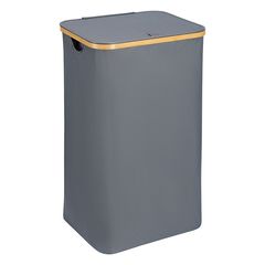 Корзина для белья Neat Tall, 41х35х74 см, серая, Smart Solutions, фото 