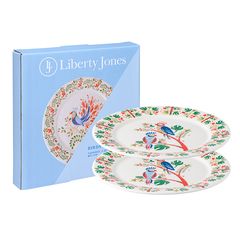 Набор тарелок Parrot из коллекции Birds of Paradise в подарочной упаковке, ?21 см, 2 шт., Liberty Jones, фото 