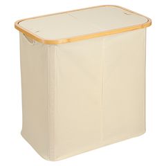 Корзина для белья с двумя отделениями Neat Twin, 53,5х33х53 см, молочная, Smart Solutions, фото 