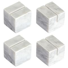 Набор держателей для именных карт Marm, белый мрамор, 4 шт., Liberty Jones, фото 