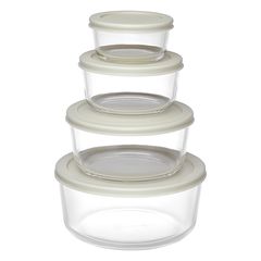 Набор контейнеров для запекания и хранения круглые с крышками, серые, 4 шт., Smart Solutions, фото 