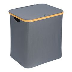 Корзина для белья Neat Mid, 40x33x43 см, серая, Smart Solutions, фото 