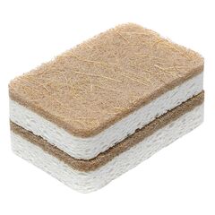 Набор губок для посуды из целлюлозы и кокосового волокна Eco Sponge, белые, 6 шт., Smart Solutions, фото 