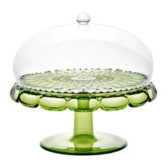 Блюдо для торта с крышкой Vanity, 30 см, зеленое, Guzzini, фото 