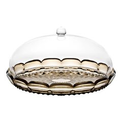 Блюдо сервировочное с крышкой Vanity, 30 см, коричневое, Guzzini, фото 