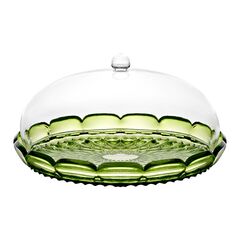 Блюдо сервировочное с крышкой Vanity, 30 см, зеленое, Guzzini, фото 