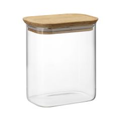 Банка для хранения прямоугольная Glass Acacia, 950 мл, Smart Solutions, фото 