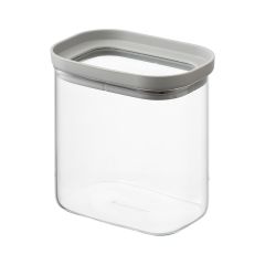 Банка для хранения прямоугольная Vacuum Glass, 750 мл, светло-серая, Smart Solutions, фото 