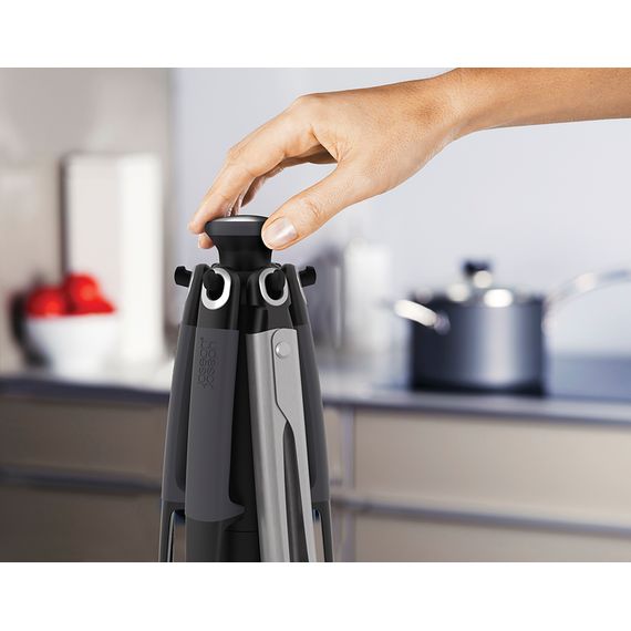 Набор из 6 кухонных инструментов Elevate с щипцами на подставке серый, Joseph Joseph, фото , изображение 10