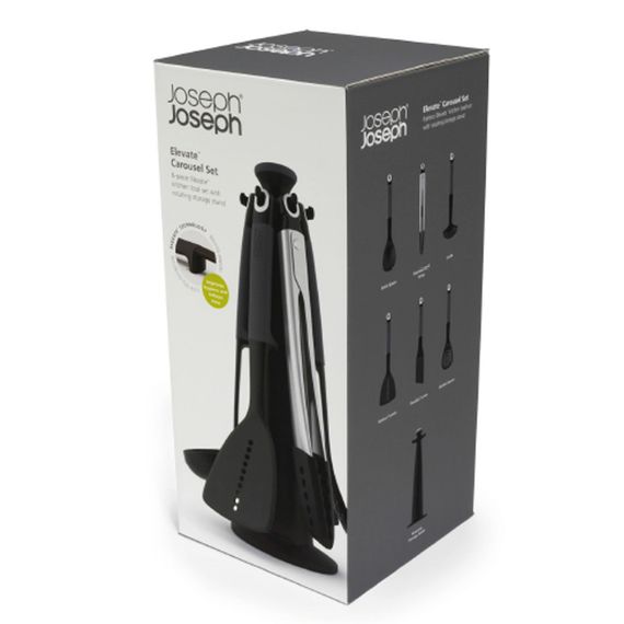 Набор из 6 кухонных инструментов Elevate с щипцами на подставке серый, Joseph Joseph, фото , изображение 11
