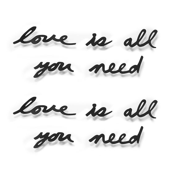 Надпись декоративная Love is all you need настенная черная, Umbra, фото 