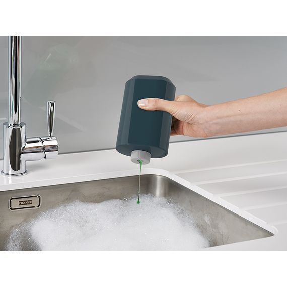 Органайзер для раковины с дозатором для мыла и бутылочкой SinkBase Plus серый, Joseph Joseph, фото , изображение 5