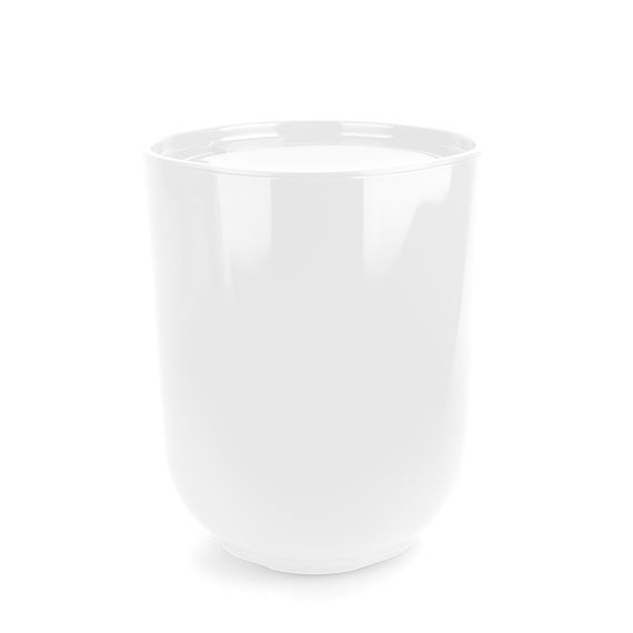 Контейнер мусорный с крышкой Step белый, Umbra, фото 