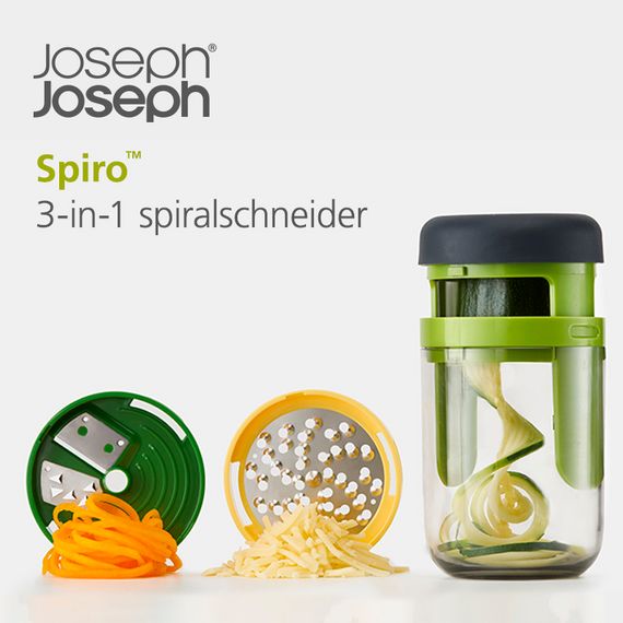 Терка спиралайзер с тремя лезвиями и контейнером для хранения Spiro, Joseph Joseph, фото , изображение 7