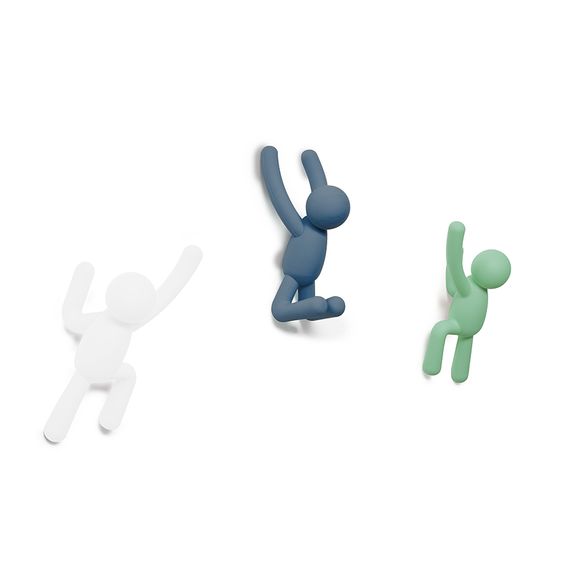 Вешалки-крючки Buddy 3 шт. разноцветные мятные, Umbra, фото , изображение 7