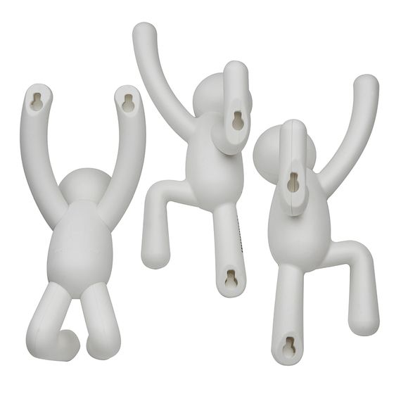Вешалки-крючки Buddy 3 шт. белые, Umbra, фото , изображение 7