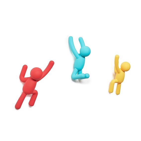 Вешалки-крючки Buddy 3 шт. разноцветные яркие, Umbra, фото , изображение 5