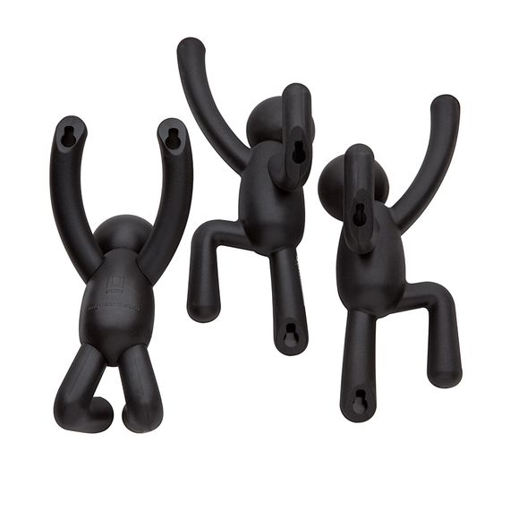 Вешалки-крючки Buddy 3 шт. черные, Umbra, фото , изображение 6