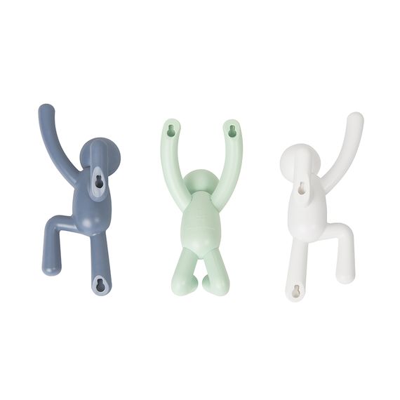 Вешалки-крючки Buddy 3 шт. разноцветные мятные, Umbra, фото , изображение 8
