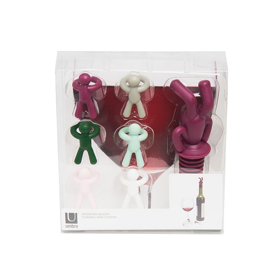 Пробка для бутылки и маркеры для бокалов Drinking buddy, Umbra, фото , изображение 12