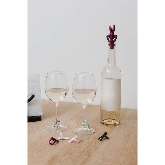 Пробка для бутылки и маркеры для бокалов Drinking buddy, Umbra, фото , изображение 4